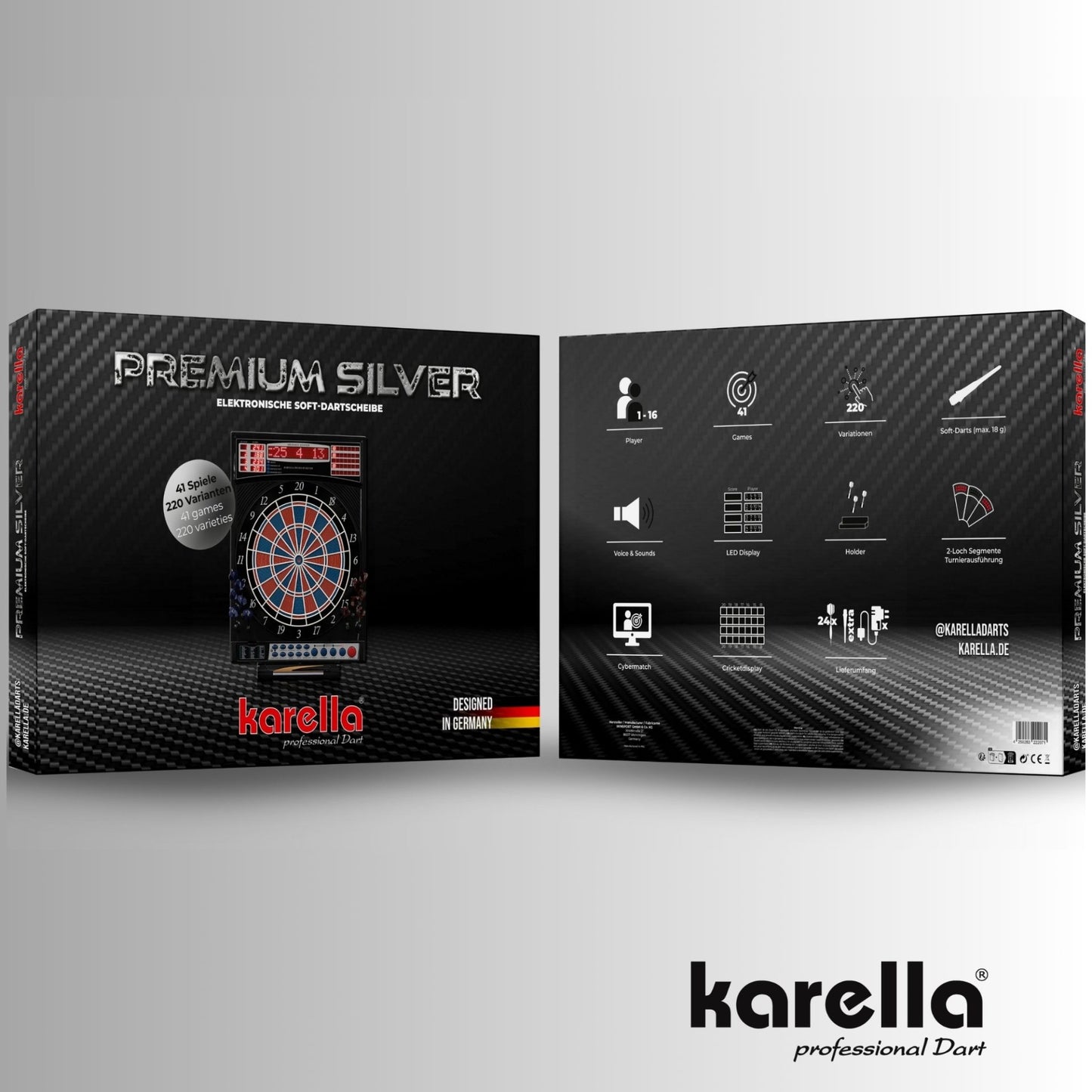 Karella - Premium Silver Elektronische Dartscheibe
