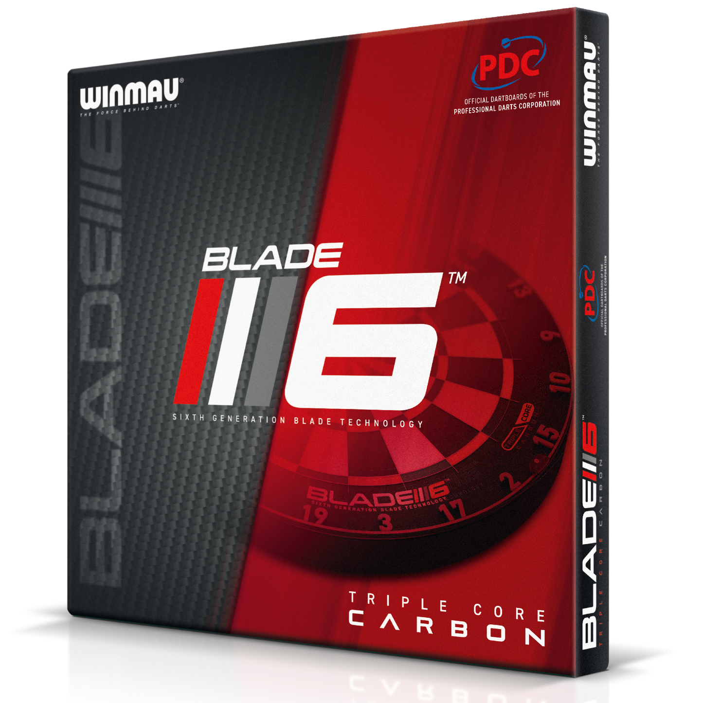 Winmau - Blade 6 Triple Core Dartboard Bundle mit Wandhalter