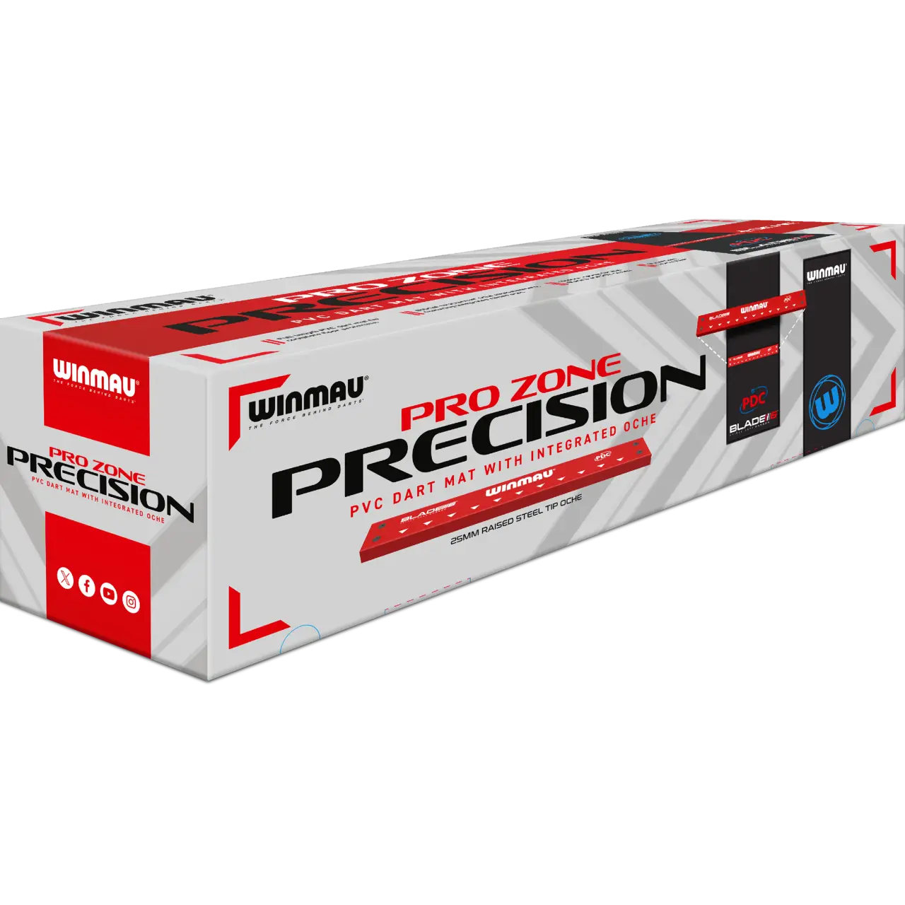 Winmau - Pro-Zone Precision Dartmatte mit Oche