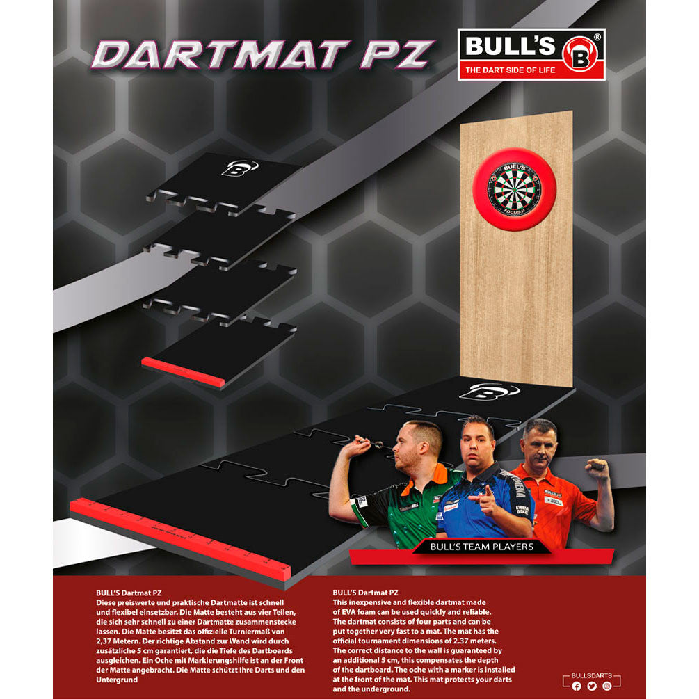 BULL'S - Puzzle Dartmatte mit Oche