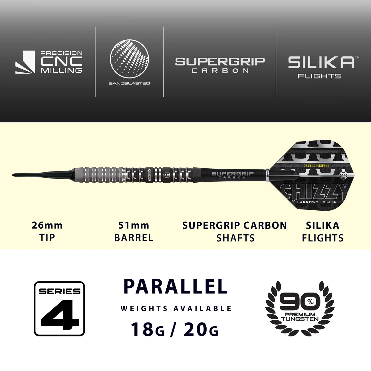 Harrows - Chizzy Series 4 90% Softdart