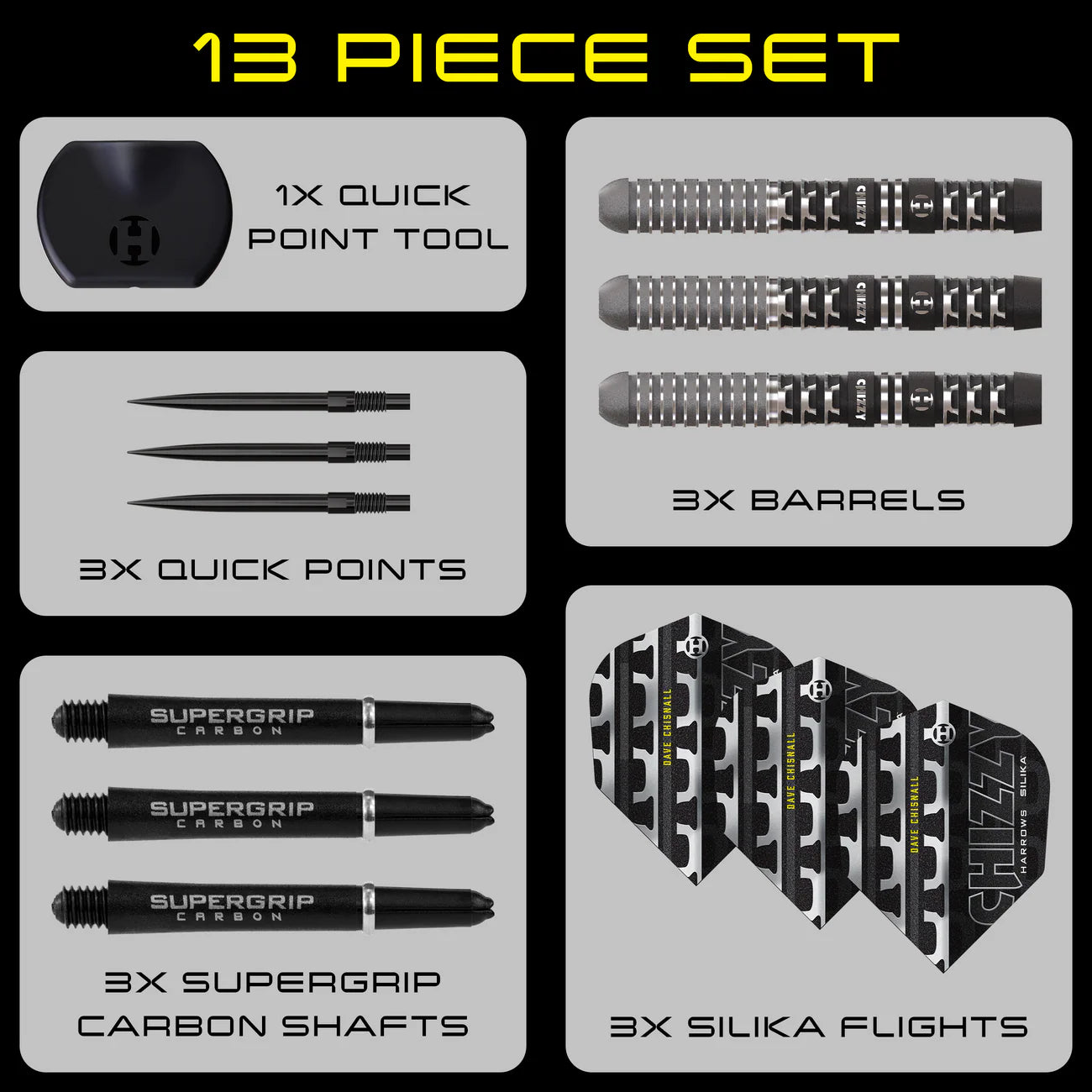 Harrows - Chizzy Series 4 90% Quick Point Steeldart