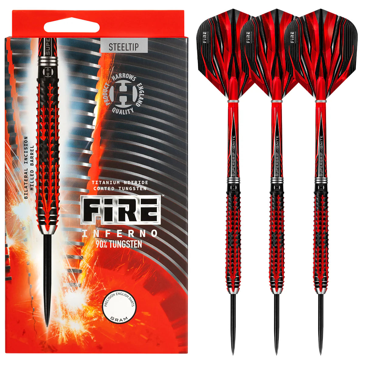 Harrows - Fire Inferno 90% Steeldart