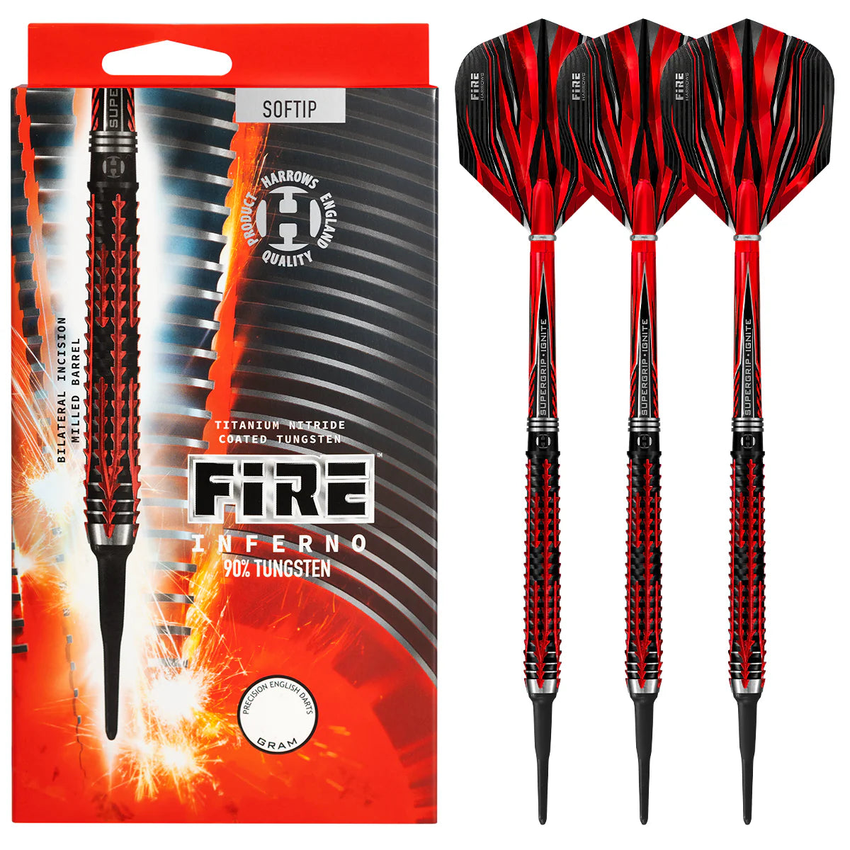 Harrows - Fire Inferno 90% Softdart