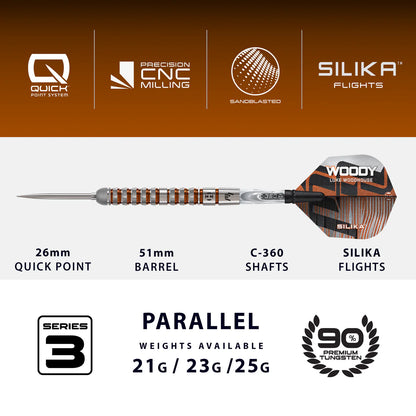 Harrows - Luke Woodhouse Series 3 90% Quick Point Steeldart