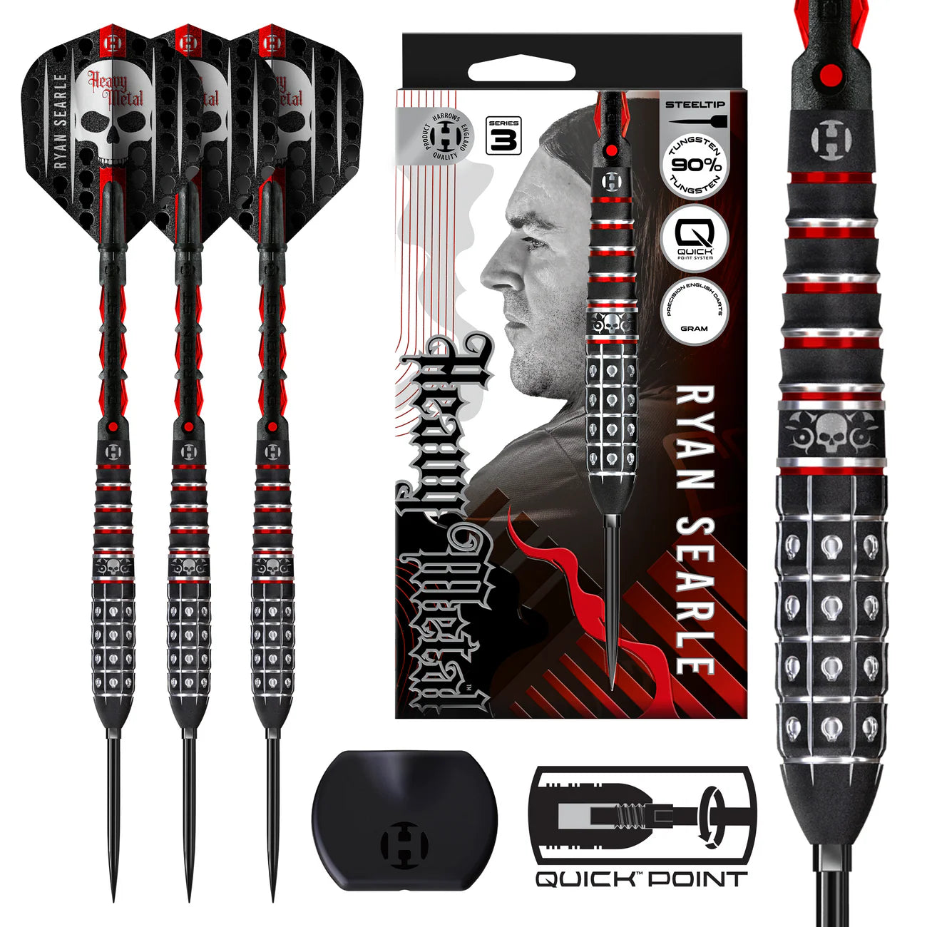 Harrows - Ryan Searle Series 3 90% Quick Point Steeldart