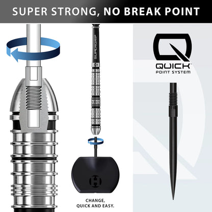 Harrows - Supergrip QP Tapered 90% Quick Point Steeldart