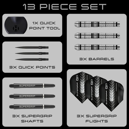 Harrows - Supergrip QP Tapered 90% Quick Point Steeldart