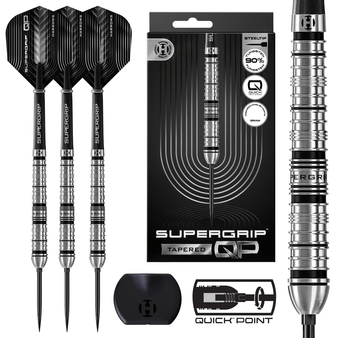 Harrows - Supergrip QP Tapered 90% Quick Point Steeldart
