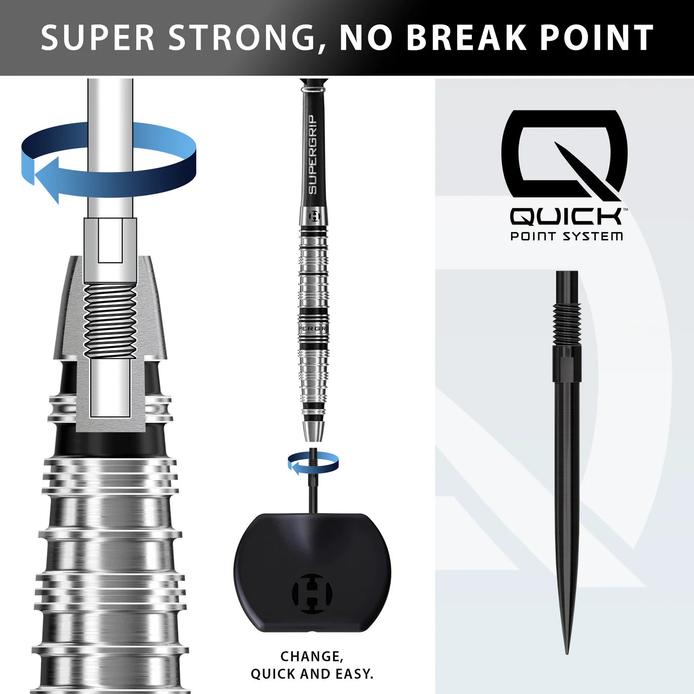 Harrows - Supergrip QP Torpedo 90% Quick Point Steeldart