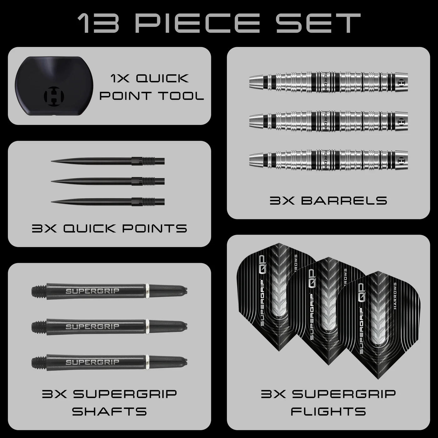 Harrows - Supergrip QP Torpedo 90% Quick Point Steeldart