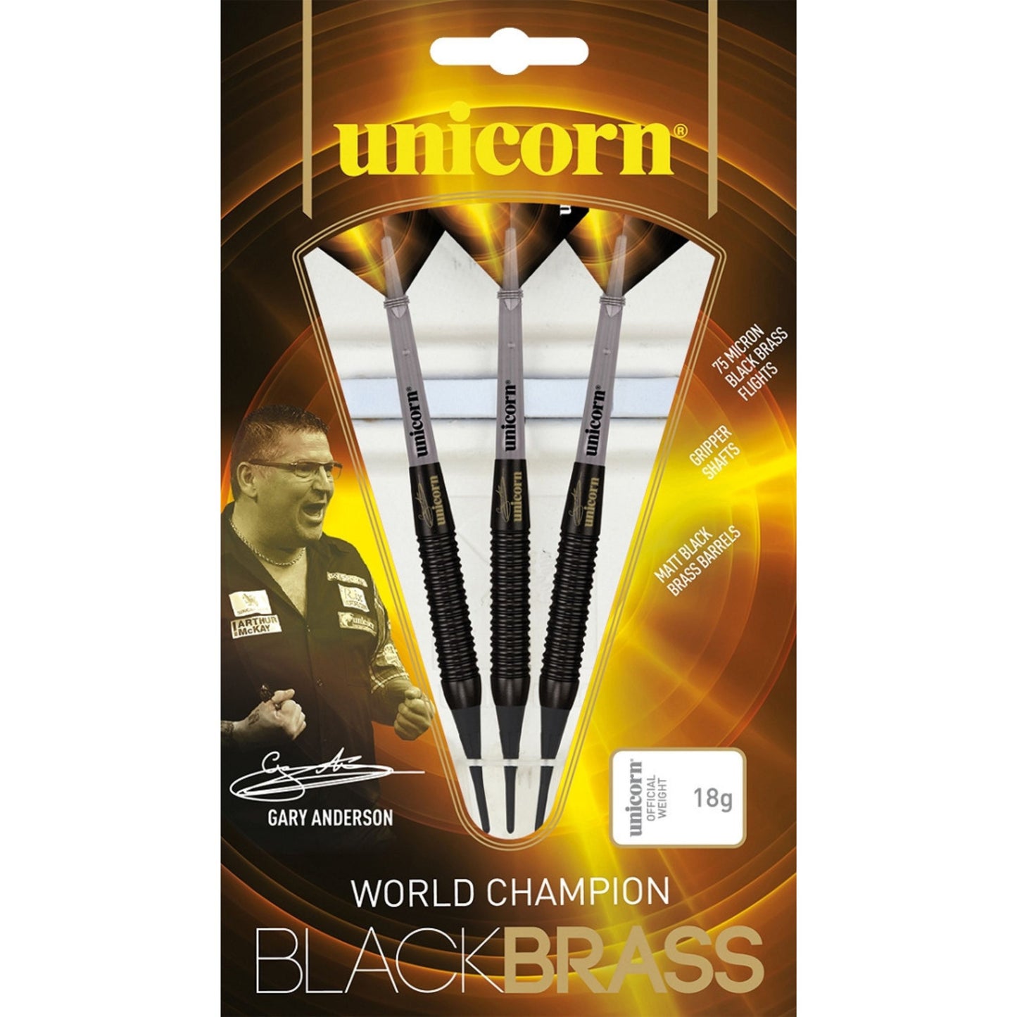 Unicorn - Black Brass Gary Anderson Softdarts