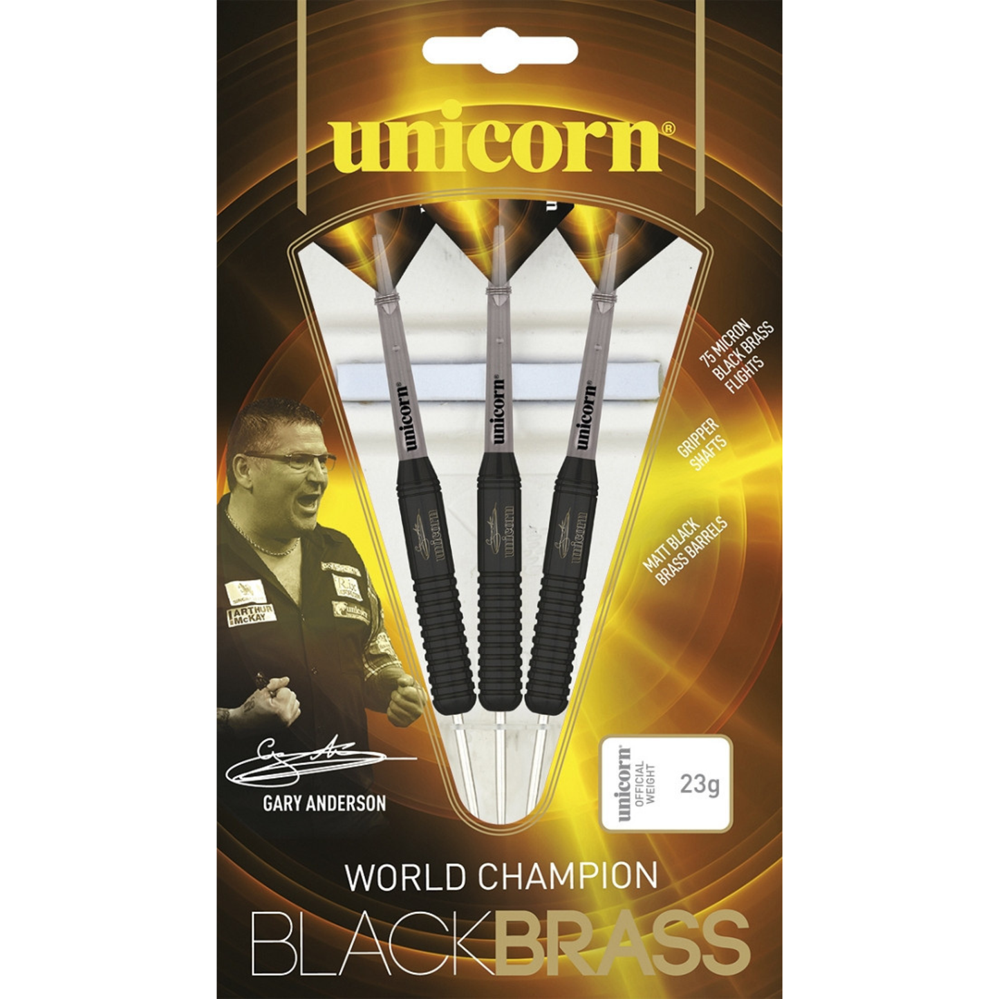 Unicorn - Black Brass Gary Anderson Steeldart