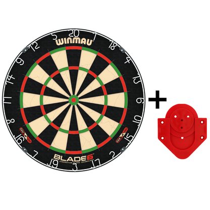 Winmau - Blade 6 Dartboard Bundle mit Wandhalter