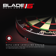 Winmau - Blade 6 Dual Core Dartboard Bundle mit Wandhalter