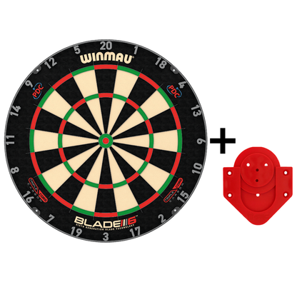 Winmau - Blade 6 Triple Core Dartboard Bundle mit Wandhalter