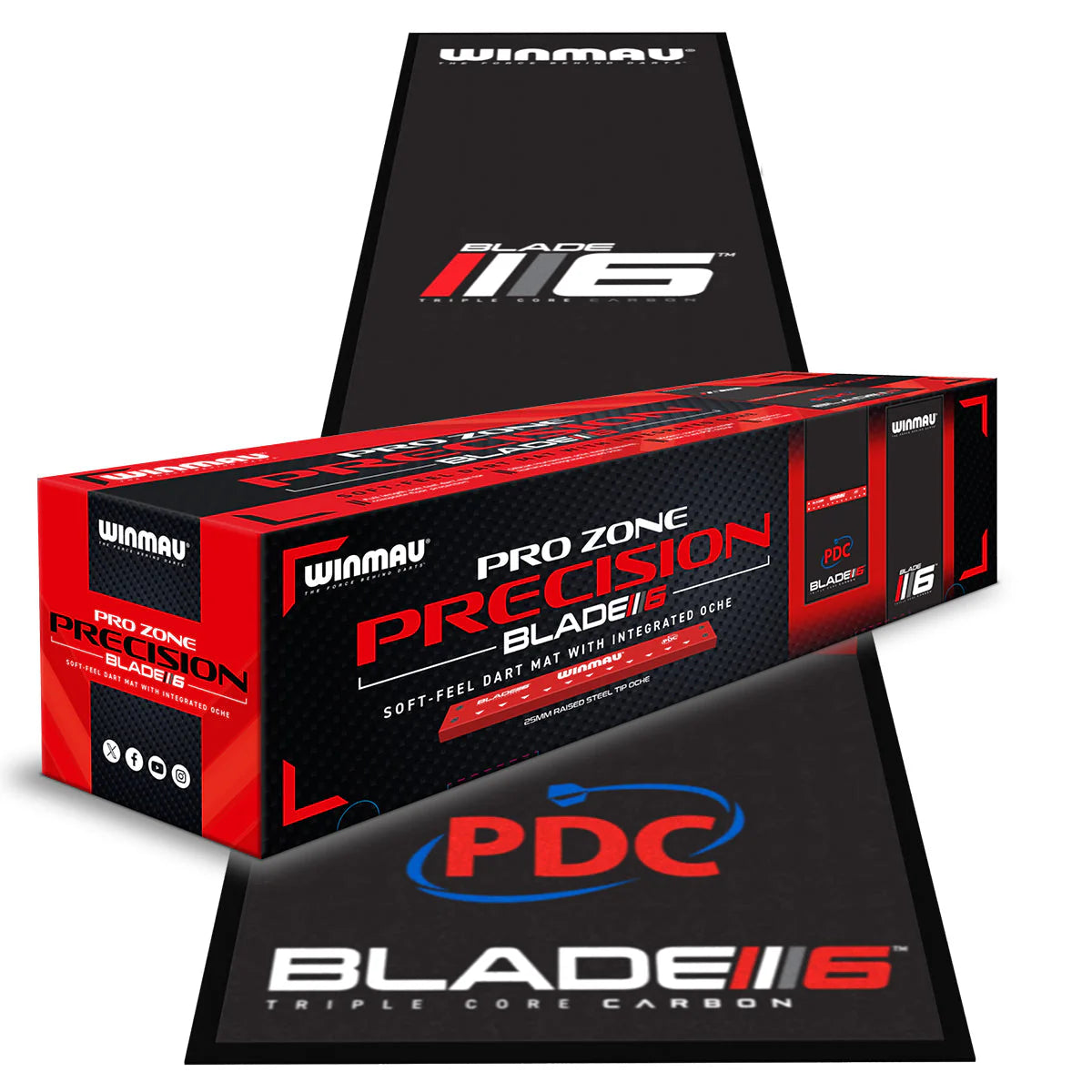 Winmau - Pro-Zone Precision Blade 6 Soft Dartmatte mit Oche